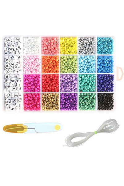 Generic DIY Bead Craft Set, Multicolor Seed Beads & Letter Beads