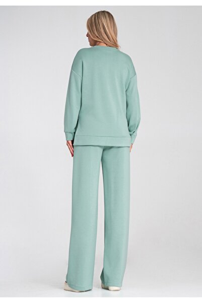 Figl Elegant tracksuit for women - Sweatshirt and pants set - Mint M1250 size M