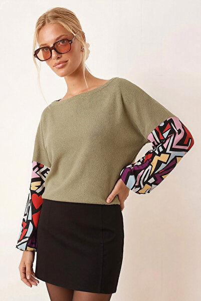 armonika Women's Mint Sleeve Colorful Casual Blouse Arm-20K001085