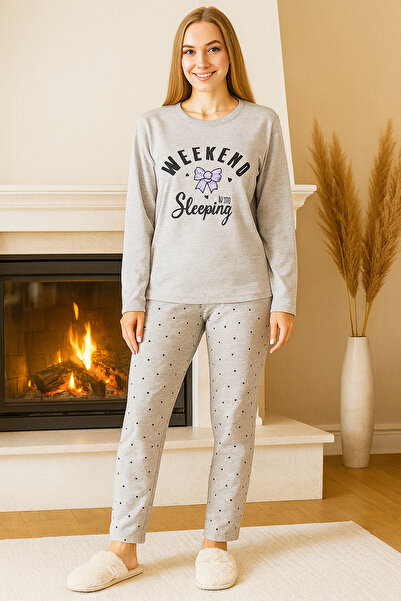 REMSA Γυναικεία Κορδέλα Λεπτομέρεια Σετ Πιτζάμες Suprem 0463 Mink