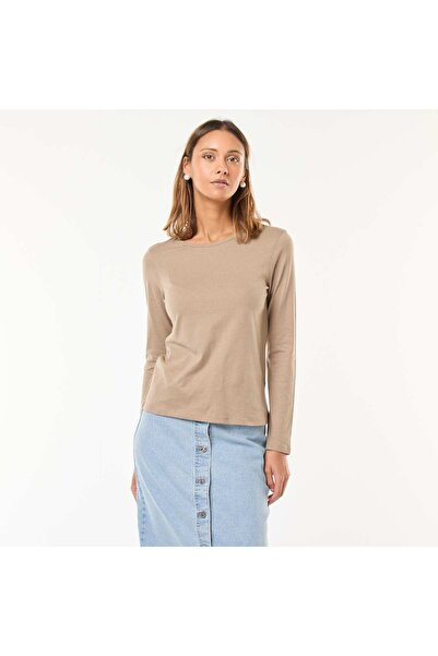 KİABİ Long-sleeved jersey T-shirt BROWN