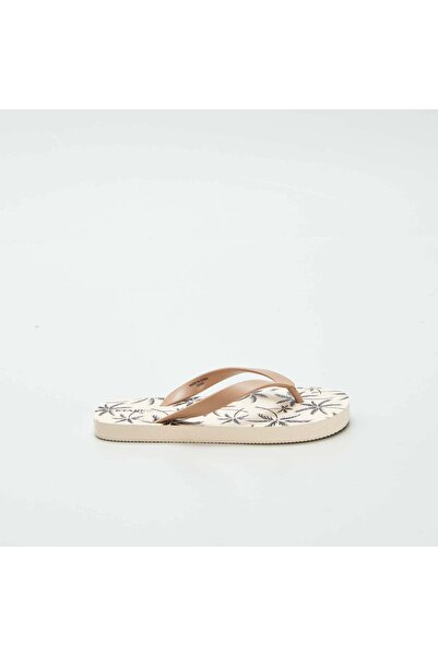 KİABİ Patterned flip-flops BEIGE