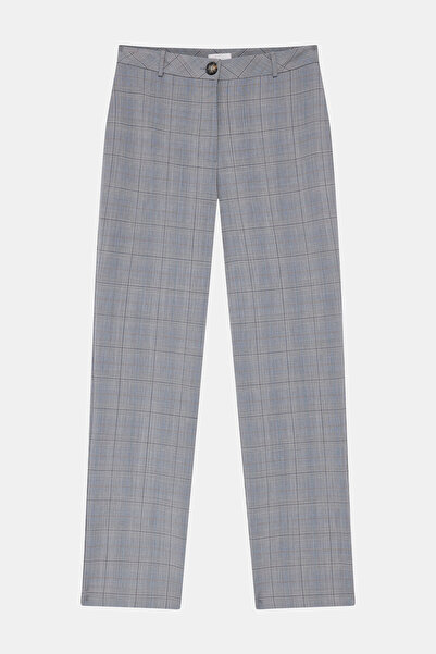 W Collection GRİ EKOSE YÜNLÜ PANTOLON