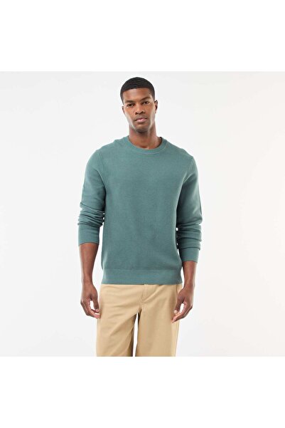 KİABİ Fine Gauge Crew Neck Sweater GREEN