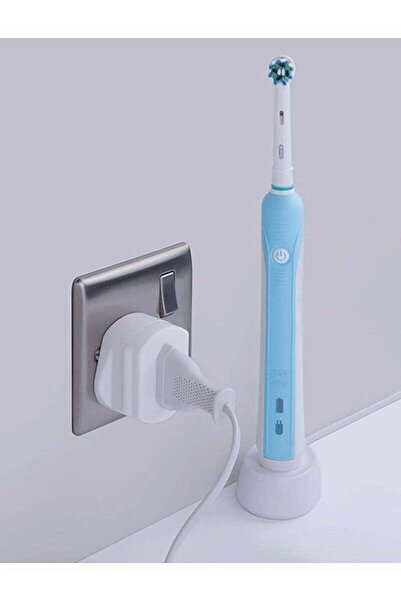 Generic Europe to UK Travel Adapter Plug Converter 2 Pin to 3 Pin 1A with Fuse - White