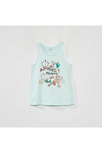 KİABİ Printed vest top BLUE