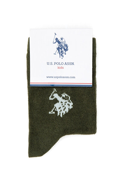 U.S. Polo Assn. Boy's Khaki Socks 50318045-Vr027