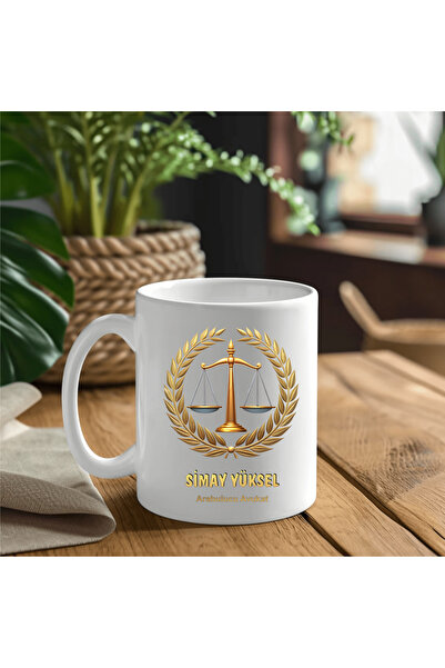 SimArt Design Avukat,Savcı,Hakim,Hukukçulara ve isminize özel kupa bardak hed...