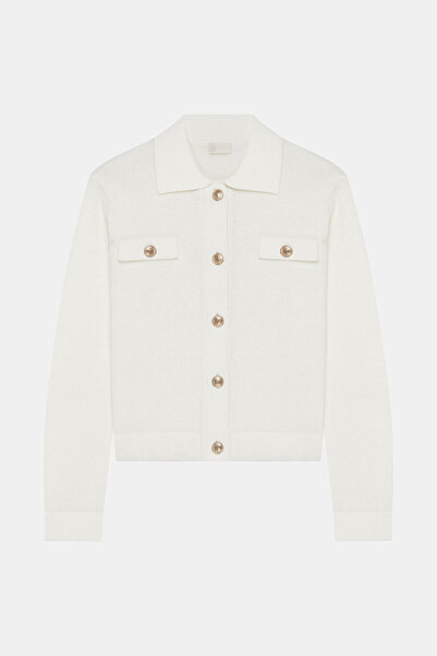 W Collection EKRU DÜĞME DETAYLI HIRKA