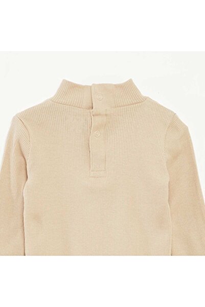 KİABİ High-neck ribbed undersweater BEIGE