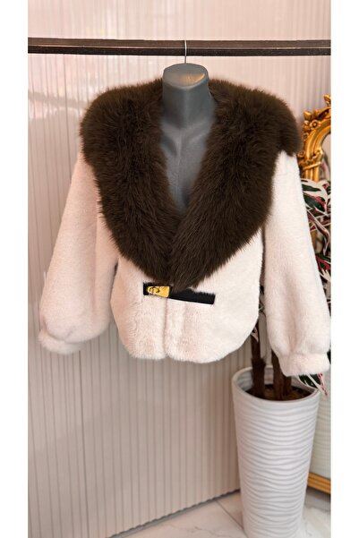 ŞEHRAZAT BUTİK Belt Detailed Short Design Fur