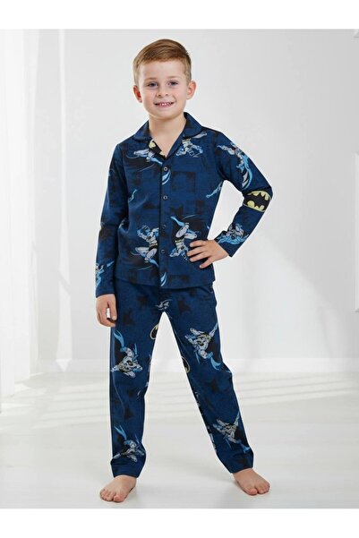 zahider Boy's Cotton Buttoned Pajamas Set