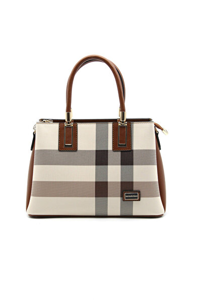 Silver Polo حقيبة كتف للنساء / البنات 1000-36496 حقيبة M48 كريمي-مات تابا