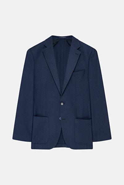 W Collection LACİVERT DÜĞMELİ YÜN CEKET