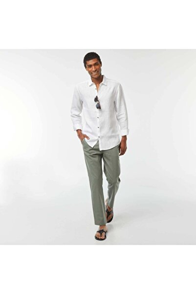 KİABİ Linen regular-fit shirt WHITE