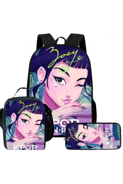 NO BRAND كيه بوب، حقيبة ظهر صائدي الساحرات، طقم سفر عادي من 3 قطع، الصورة 11