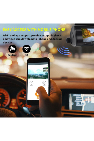 OEM Dual front and rear car camera with app, 4K HD WiFi, night vision, WDR, loop record, 170° wide angle