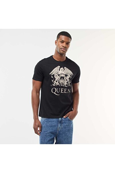 KİABİ Queen Print Short-Sleeve T-Shirt BLACK