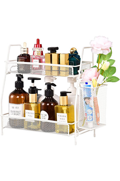 OEM Steel organizer for bathroom or kitchen, with 2 levels and additional bod...