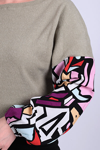 armonika Women's Mint Sleeve Colorful Casual Blouse Arm-20K001085