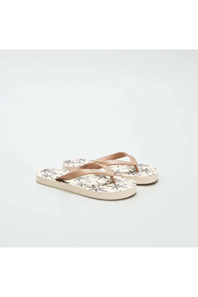 KİABİ Patterned flip-flops BEIGE