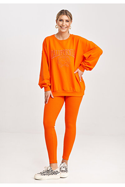 Figl Tracksuit set with leggings and sweatshirt, orange M1018, universal size