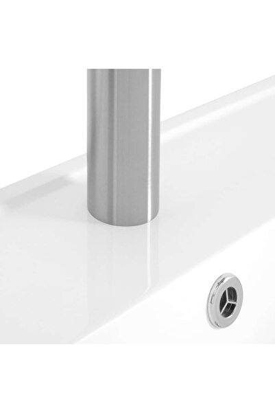 Maison Mex Tall washbasin mixer, NAOMI, L.15.1 l.4.5 H.29.9/26.5/24.1 cm, brushed grey