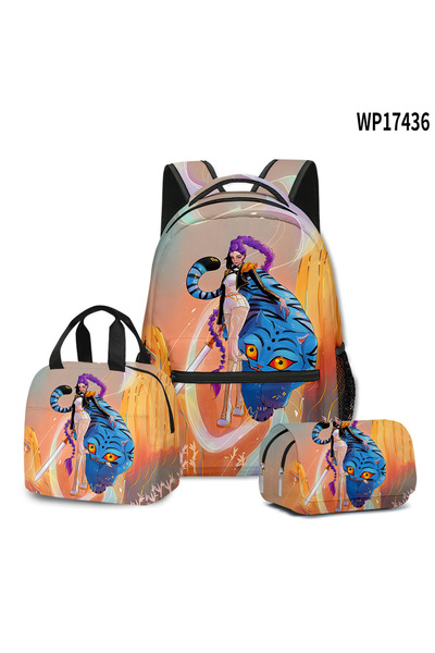 OEM K-POP Witch Hunters, Student Backpack, 3-Piece Set (Backpack + Lunch Bag + Pencil Case), Style 12