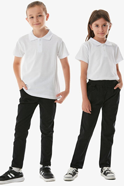 OKULCUBABA Girls' Boys' Smoked Lycra-Free Waist-Tied Unprinted Middle School ...