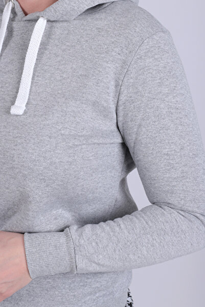 armonika Women's Gray Melange Inside Sh Fleece-Lined K Hooded Sweatshirt Arm-26K135014