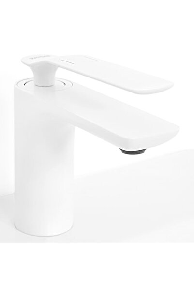 Maison Mex Basin mixer, MOONI, L.10.8 H.13.9 cm, white
