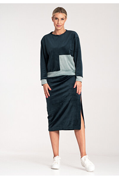 Figl Velour tracksuit set - set with skirt - M1036 navy blue size S