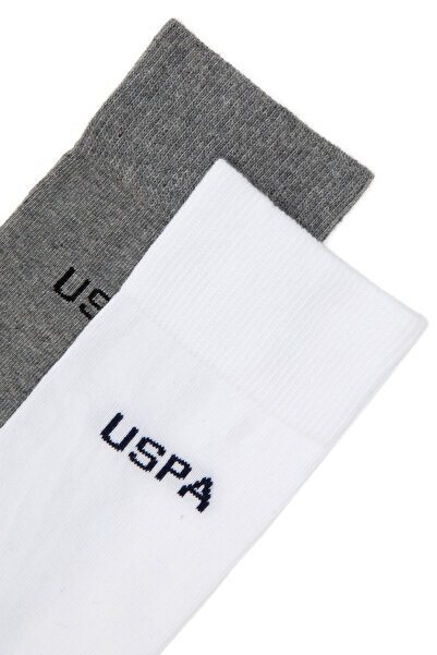 U.S. Polo Assn. Men's Gray Melange Socks 50318209-Vr086