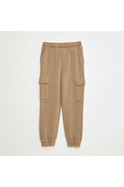 KİABİ Lightweight multi-pocket sweatshirt fabric joggers BEIGE