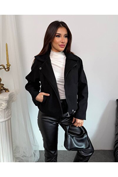 ZF BUTİK Women's Oversized Suede Bomber Jacket