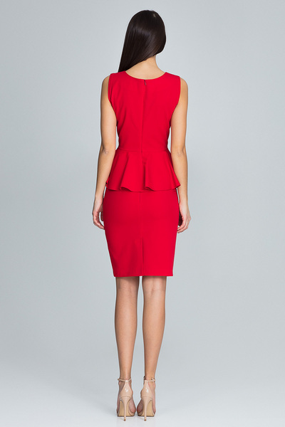 Figl Skirt and blouse set - pencil skirt - ruffled blouse - red M605 size S