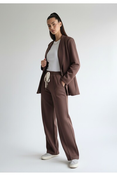 Figl Elegant tracksuit set for women - Women's set Chocolate - M1254 size M