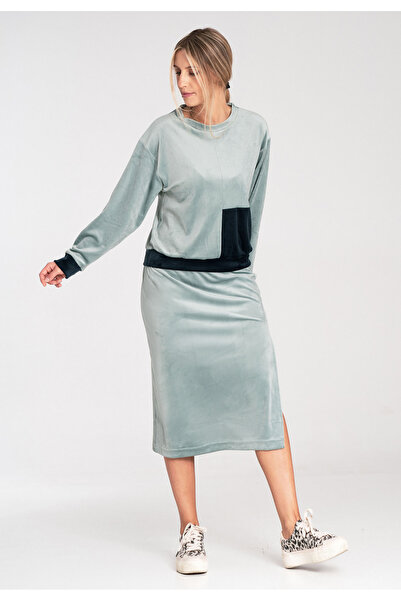 Figl Velour tracksuit set - set with skirt - M1036 mint size S