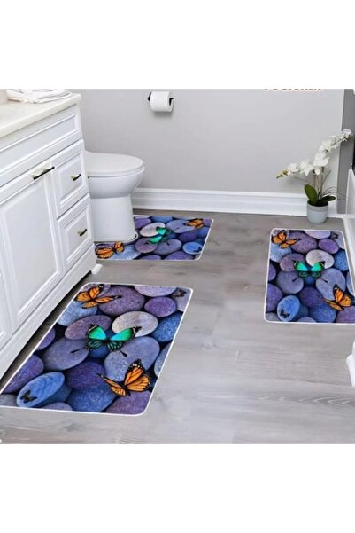 Casa de Vis Bath rug set, 3 pieces, polypropylene, 60 x 100 cm, non-slip, multicolor