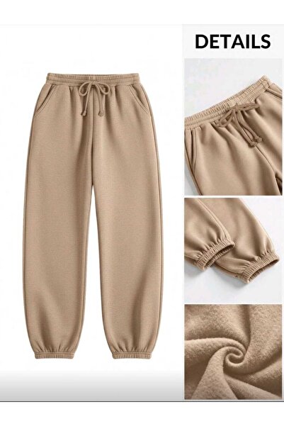 FAVORİST Μαλακό αθλητικό παντελόνι με ελαστικό πόδι επένδυση fleece Unisex