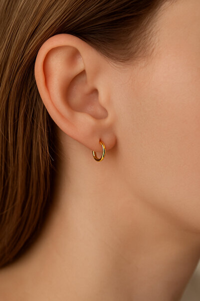 ŞEPİTİ Gold Hoop Set – Altın Kaplama Paslanmaz Çelik Halka Küpe