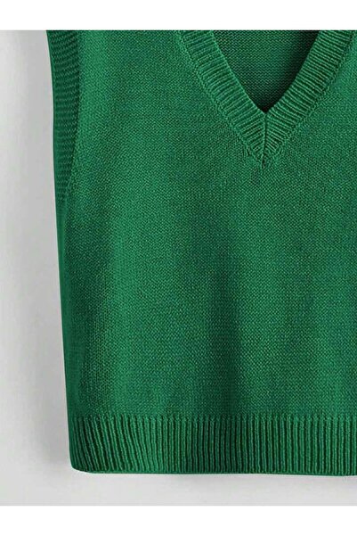 ATE ÖZGÜNEŞ TRİKO TEKSTİL Women's Knitwear V-Neck Solid Sweater