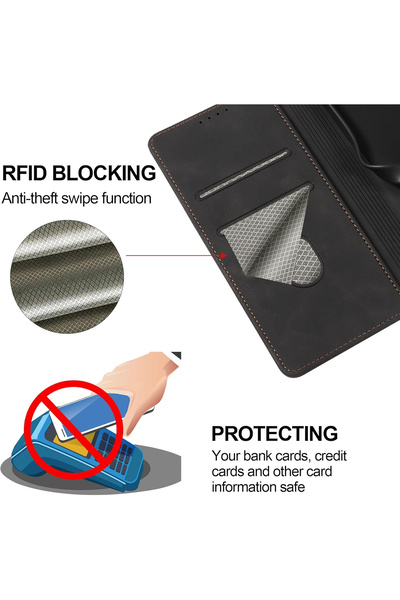 OEM PU leather case compatible with Samsung Galaxy Edge 5G + Screen Protector, Magnetic Flip