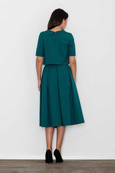 Figl Women's lightweight set - skirt and blouse - green M579 size S