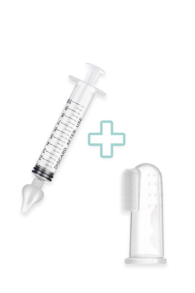 Genel Markalar Bebek Burun Yıkama Enjektörü Ve Diş Kaşıma Parmağı Burun Temiz...