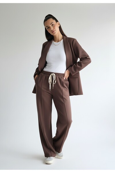 Figl Elegant tracksuit set for women - Women's set Chocolate - M1254 size M