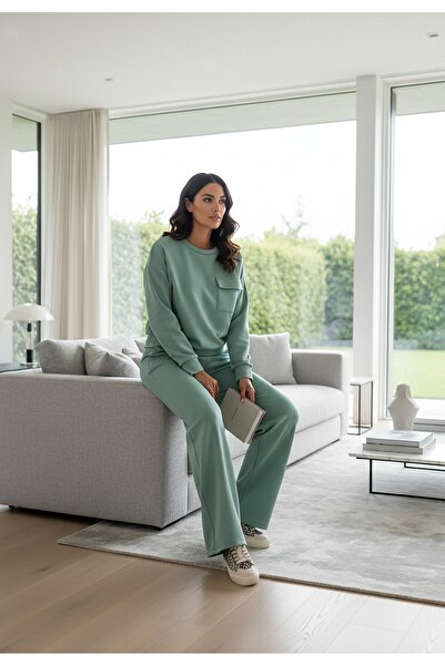 Figl Women's tracksuit set - Loose-fitting tracksuits for women - Mint Set M1249 size L