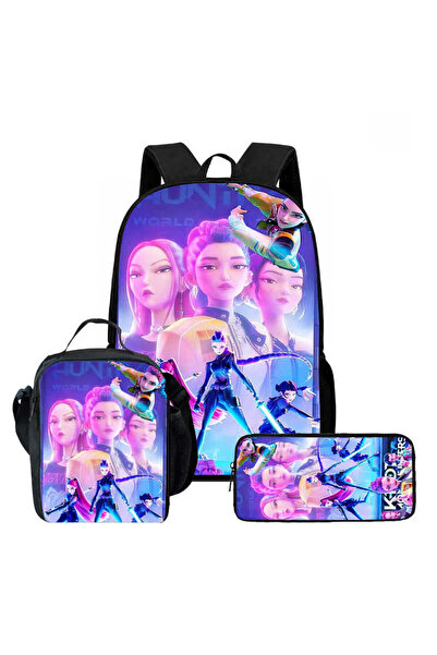 NO BRAND Kpop, Witch Hunters, Student Backpack, 3-Piece Set, Large Capacity, ...