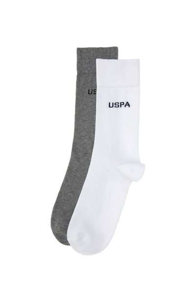U.S. Polo Assn. Men's Gray Melange Socks 50318209-Vr086