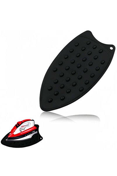 Generic Iron Rest Pad Heat Resistant Silicone Mat, Non-Slip Iron Holder, Black